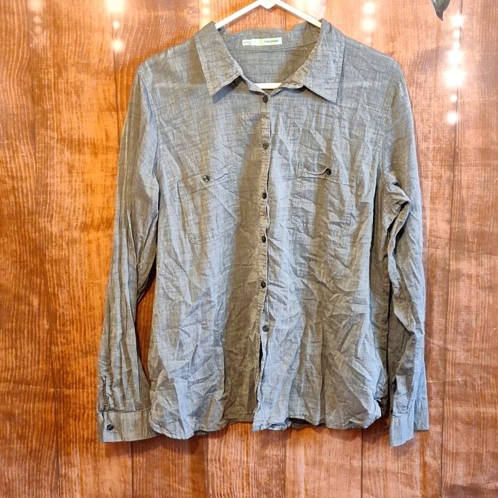 MAURICES BLUE BUTTON DOWN XXL LIGHTWEIGHT